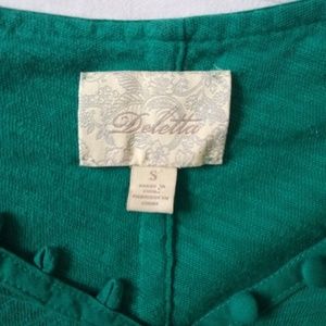 Anthropologie Tops - Anthropologie Deletta green cotton top EUC small Anthropologie Tops - Anthropologie Deletta green cotton top EUC small